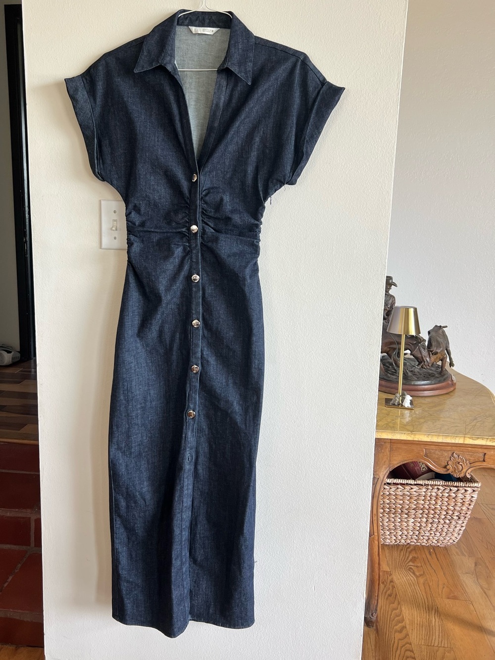 Zara denim midi dress- NWOT - M